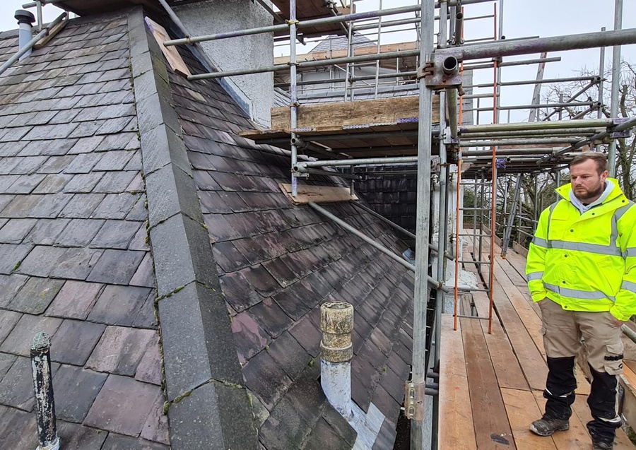 Full slate roof replacement 3